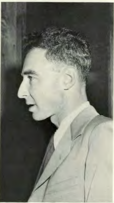 profile of Robert Oppenheimer
Description automatically generated